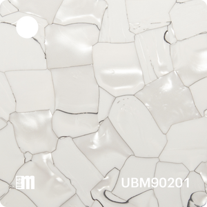 decorative flexible aliphatic TPU film material for design, marble and stone effect, white pearly ivory.